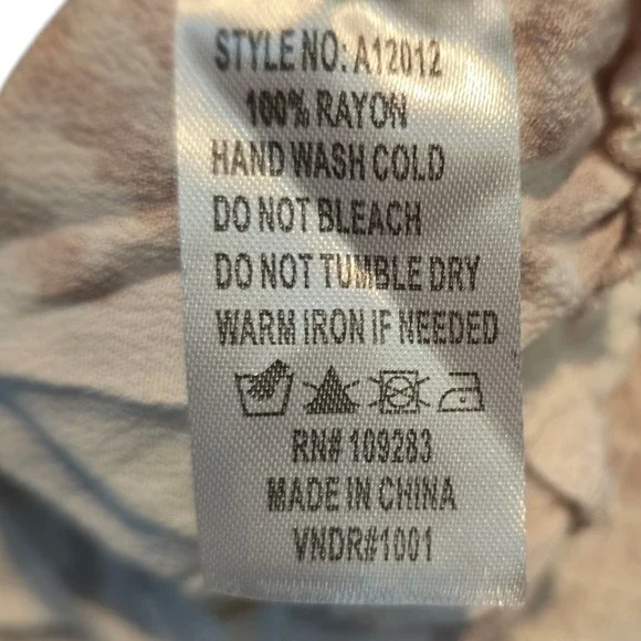 Surf Gypsy Island Tribal Top‎ M Caramel White Boho Peasant Blouse Crochet Beach - Picture 9 of 11